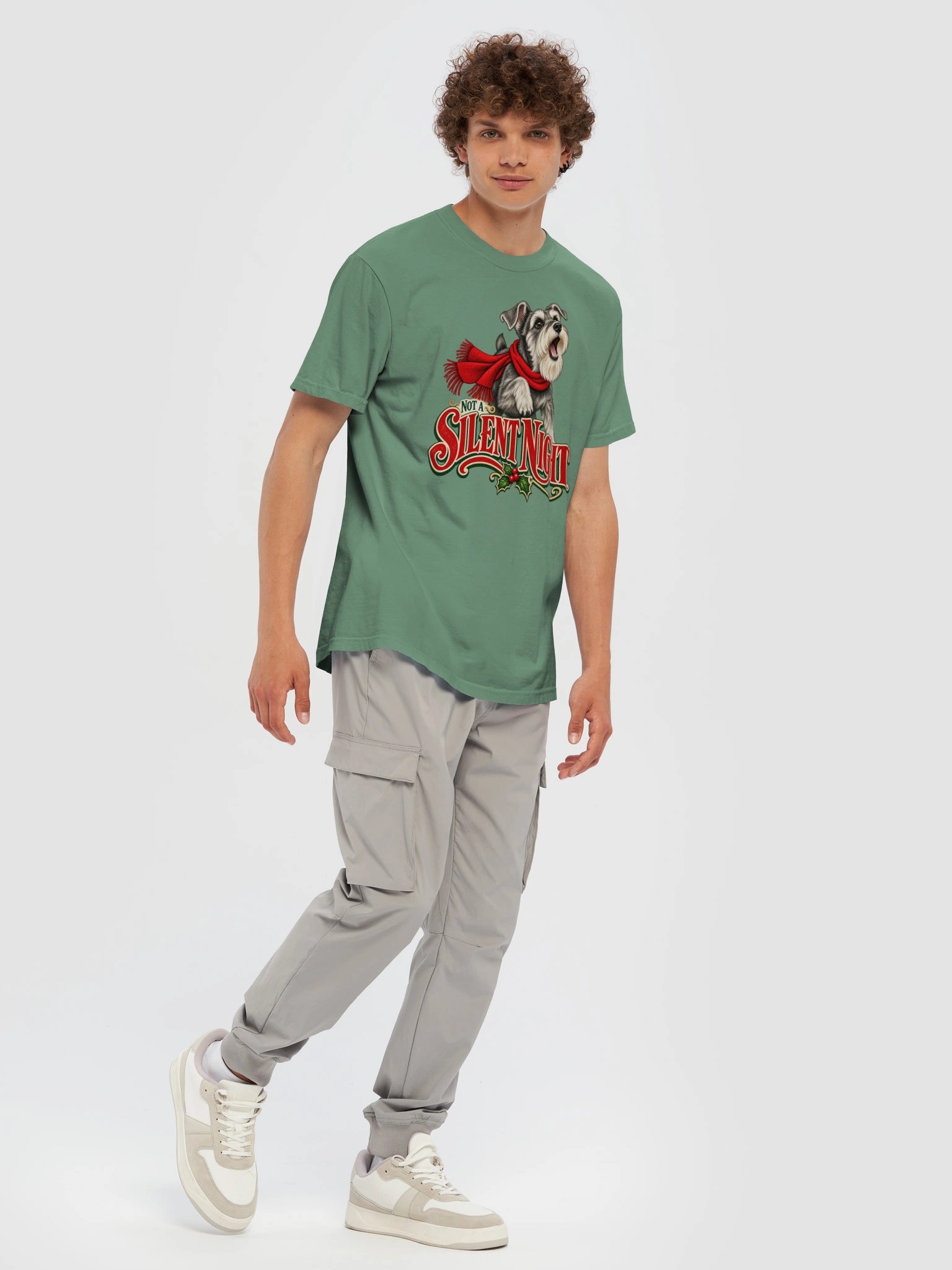 Not A Silent Night | Schnauzer Christmas T-Shirt product image (24)