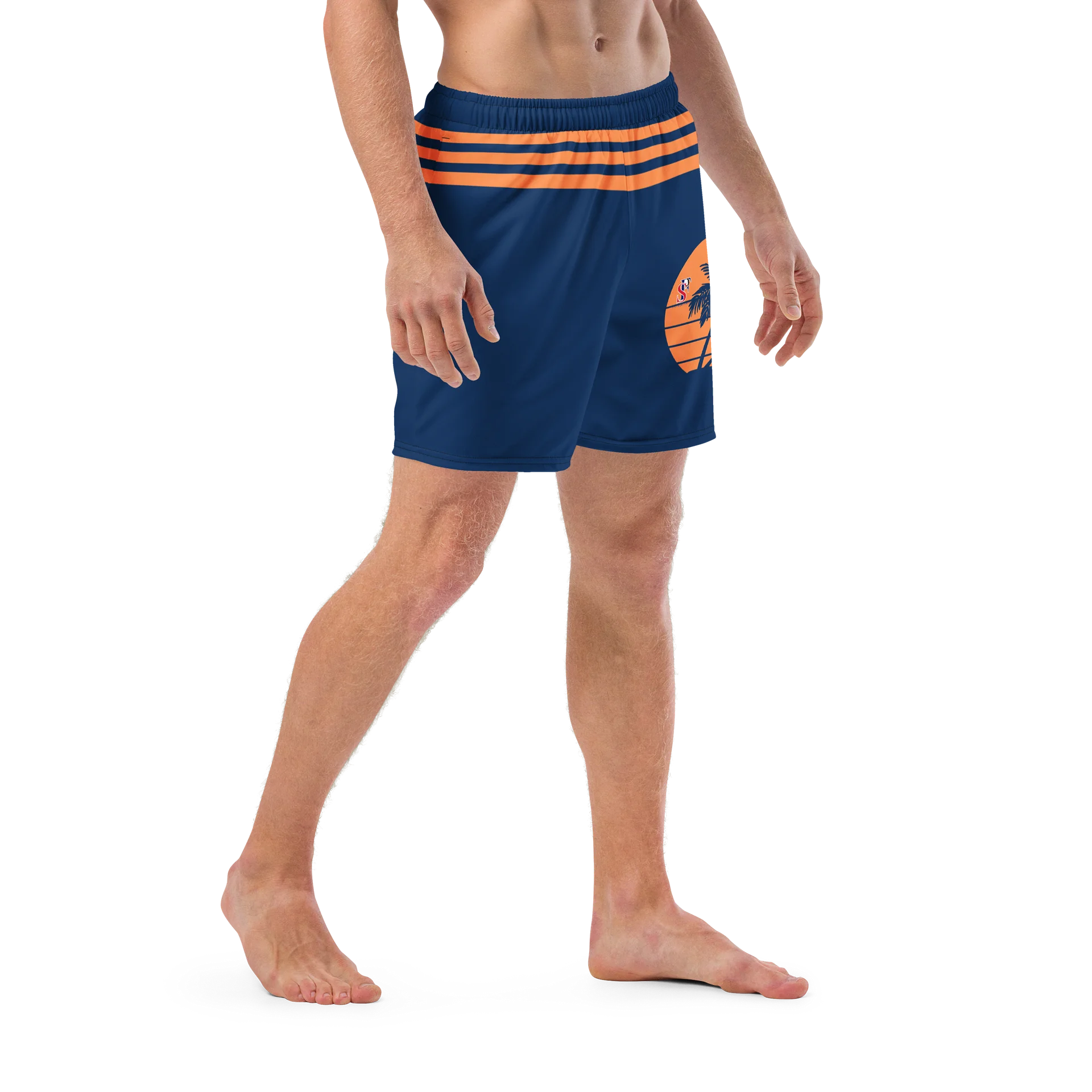 Tropical Sunset Silhouette Swim Trunks product image (6)