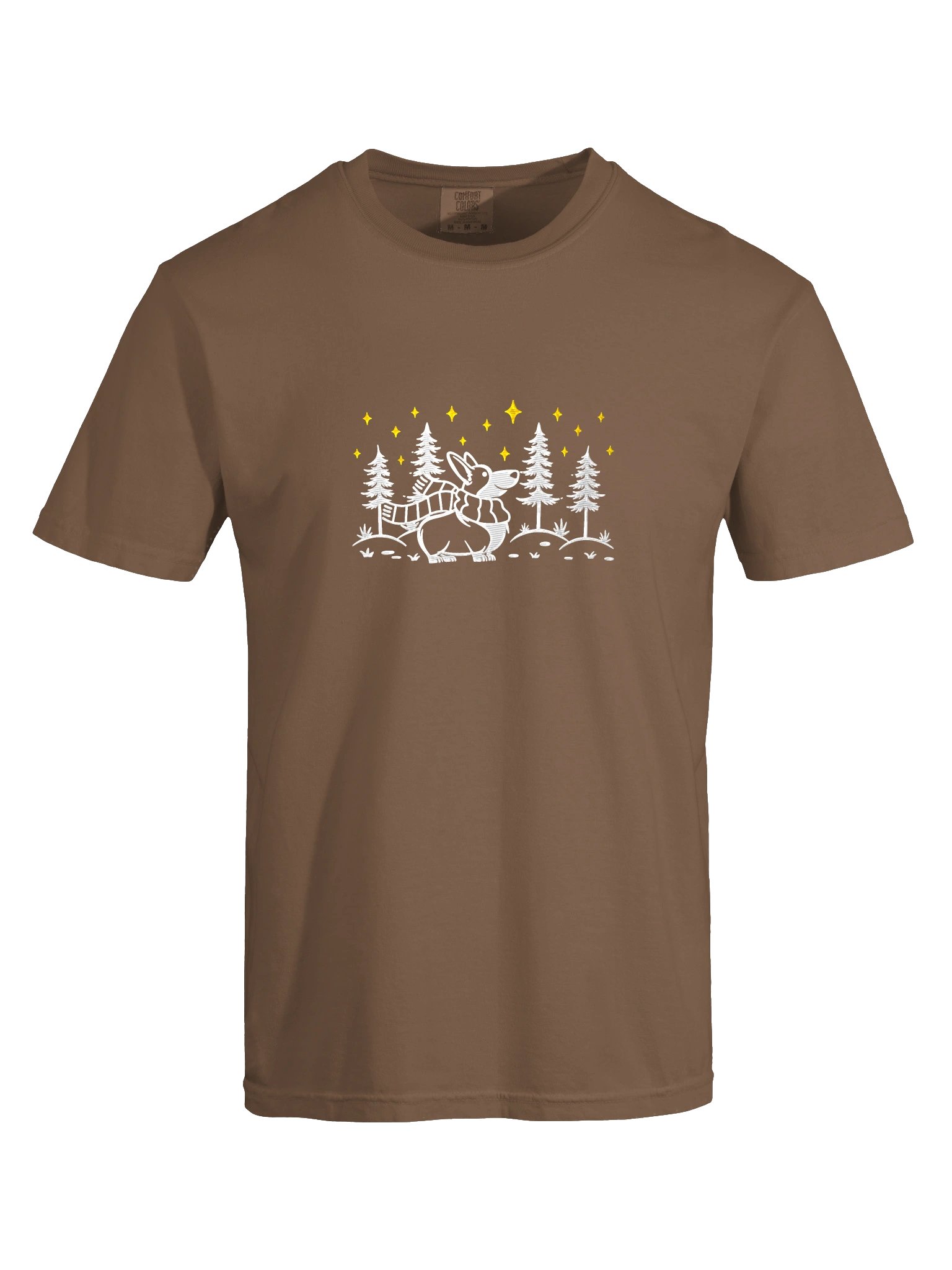 Pembroke Welsh Corgi Winter/Christmas Line Art Design Embroidered T-Shirt product image (37)