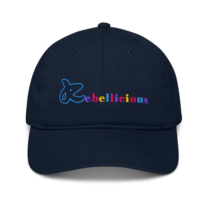 Rebellicious Organic Dad Hat Colored Text product image (7)