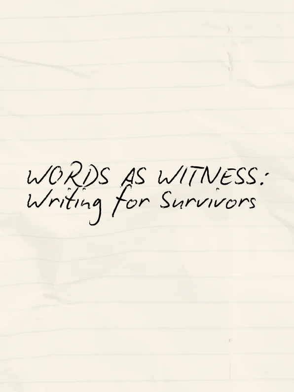 Words as Witness (Workshop) product image (1)