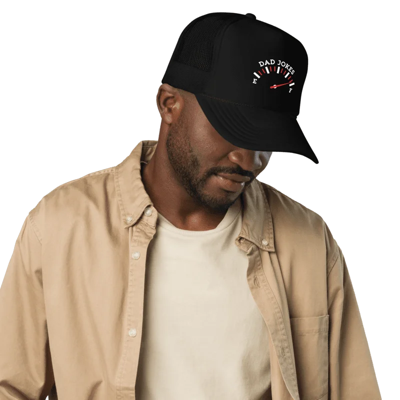 Dad Jokes Trucker Hat – Full Tank Funny Embroidered Cap product image (2)