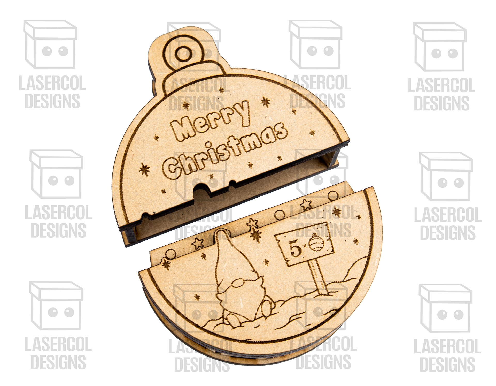 Small Ornaments Box (Gnomes version) - Laser Cut Files product image (6)