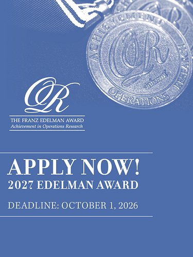 Could your analytics project be among the best in the world? The INFORMS Franz Edelman Award recognizes groundbreaking achiev...