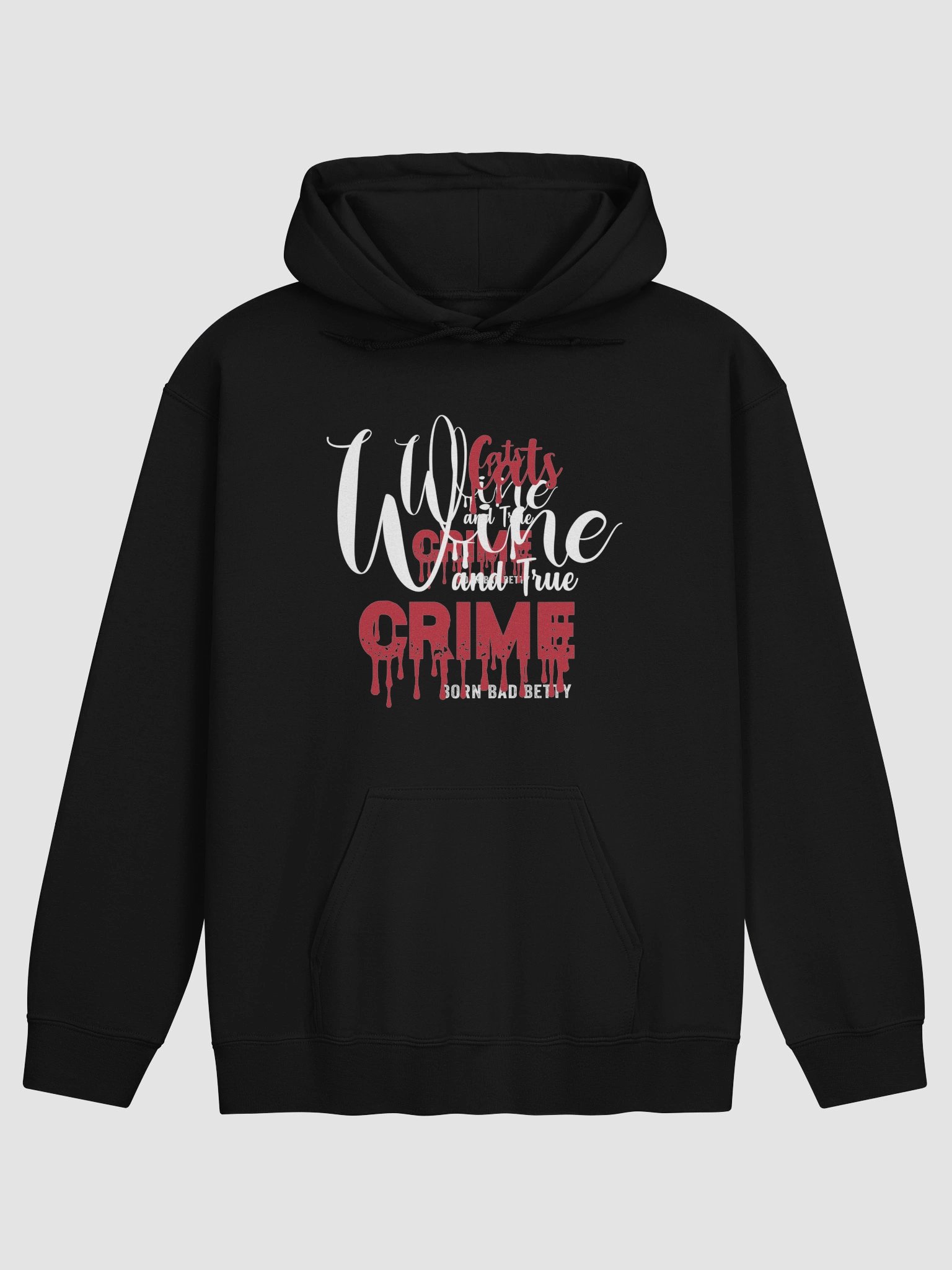 Cat, Wine and True Crime Women's Hoodie product image (3)