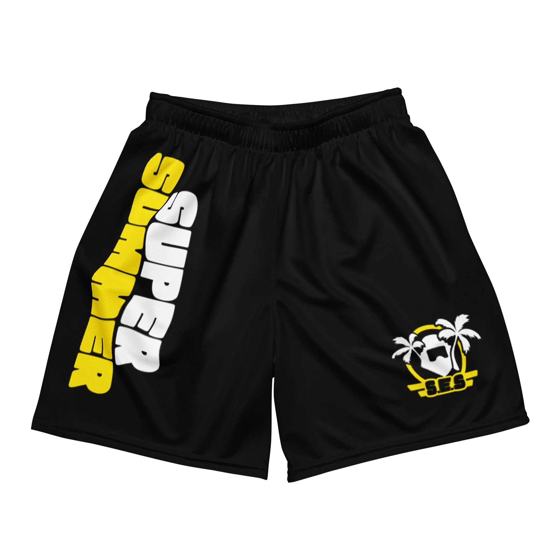 S.E.S Super Summer 26 - Yellow Logo Mesh Shorts product image (2)