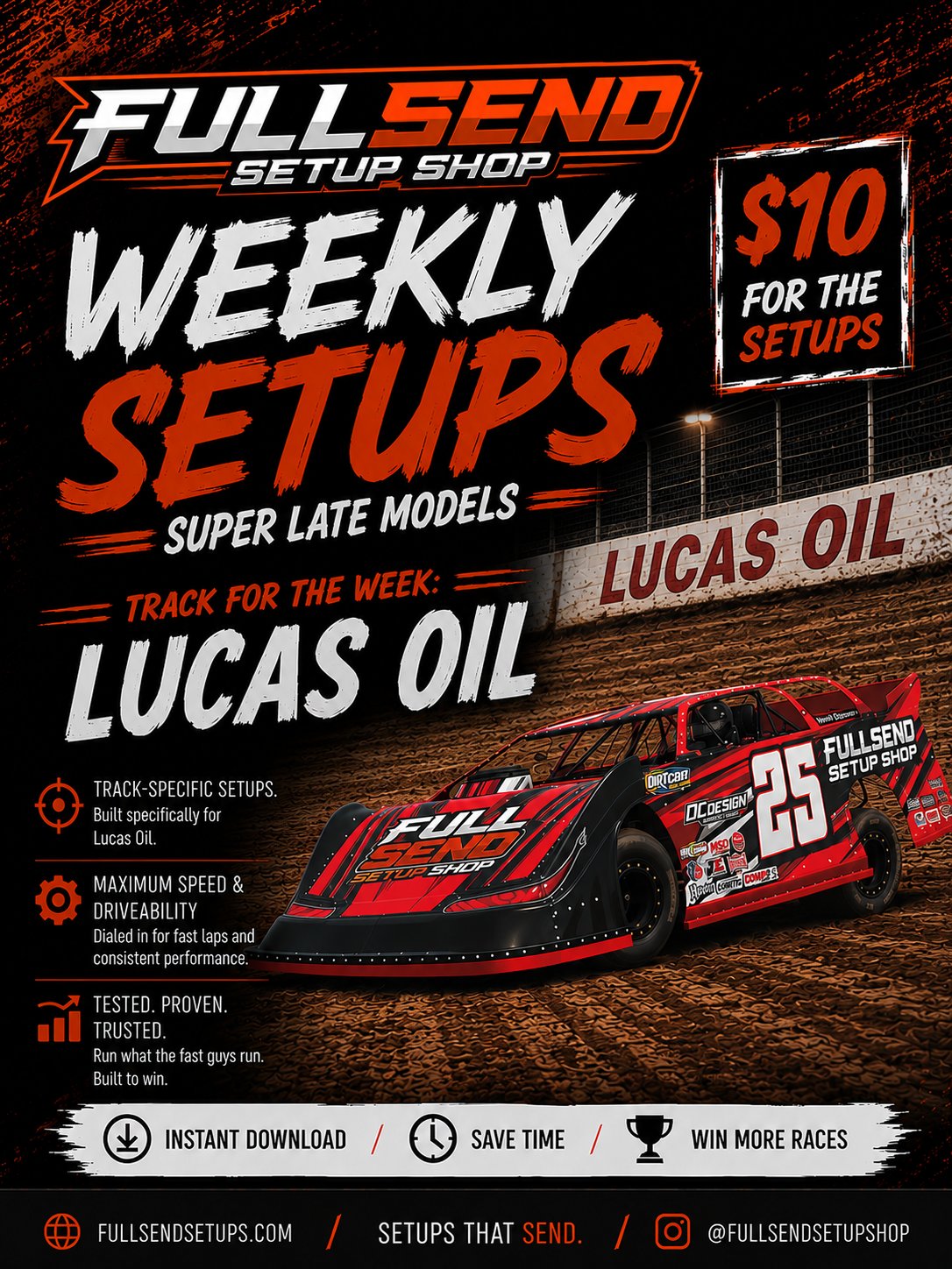 W10 | Super Late Model Lucas Oil Setup product image (1)