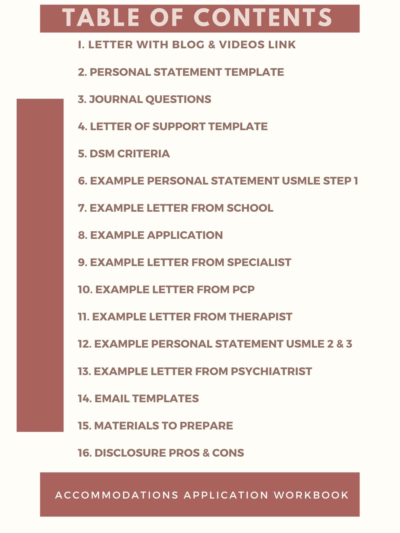 Testing Accommodations Workbook: MCAT, USMLE, COMLEX product image (2)