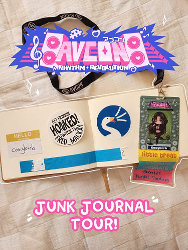 The AVCon Junk Journal Tour!

I wanted to try something fun this convention and put together a journal with all the bits and ...