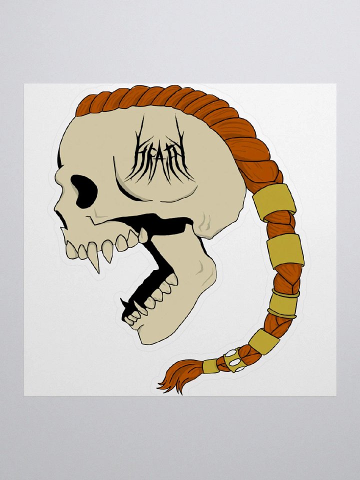 Raffy Skull 3in x 3in (2.5cm x 2.5cm) Sticker product image (1)