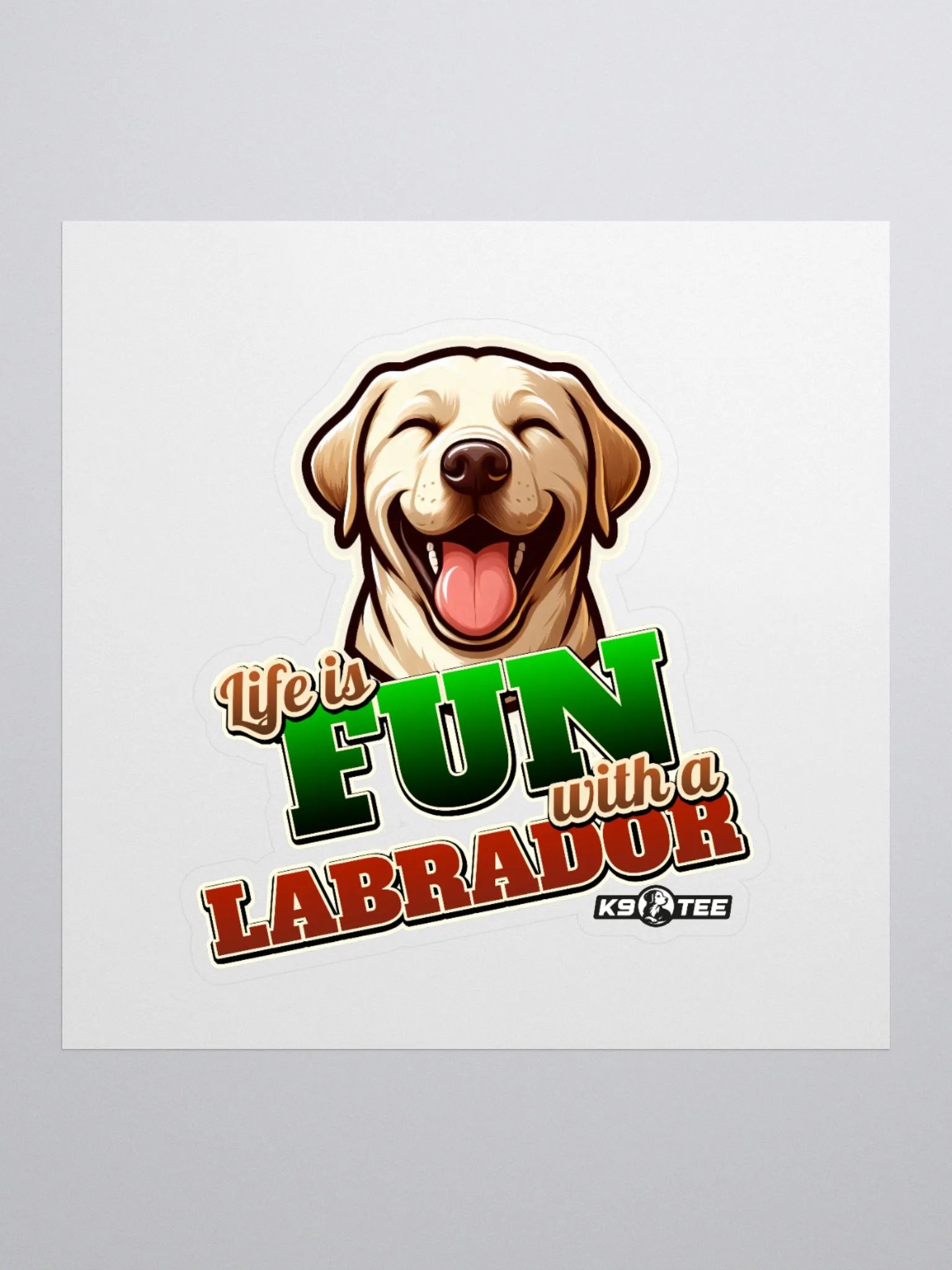 Fun Labrador Kiss Cut Stickers product image (1)