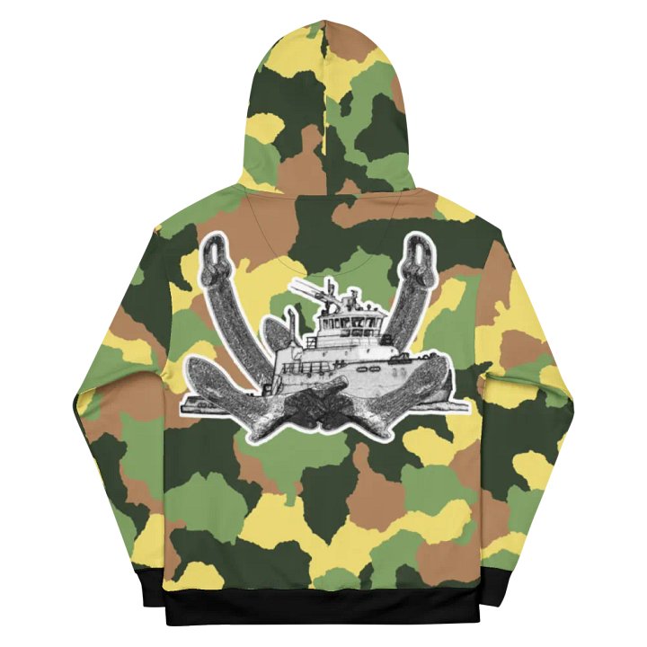 2 Anchor Titan Tug (Green Camouflage) Hoodie – Performance Marine Wear | Twin Anchor Apparel North Current Line product image (1)
