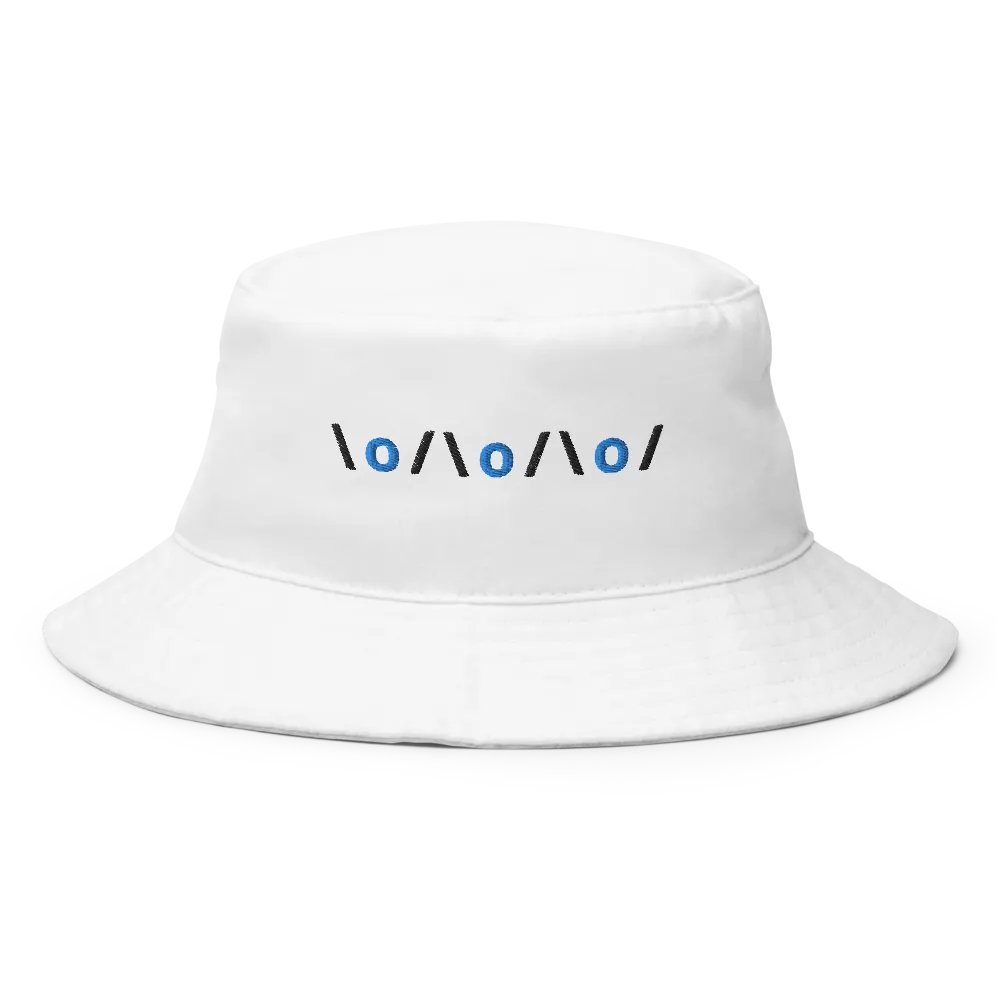 Arms Up Text Art Embroidered 3D Puff Bucket Hat product image (1)