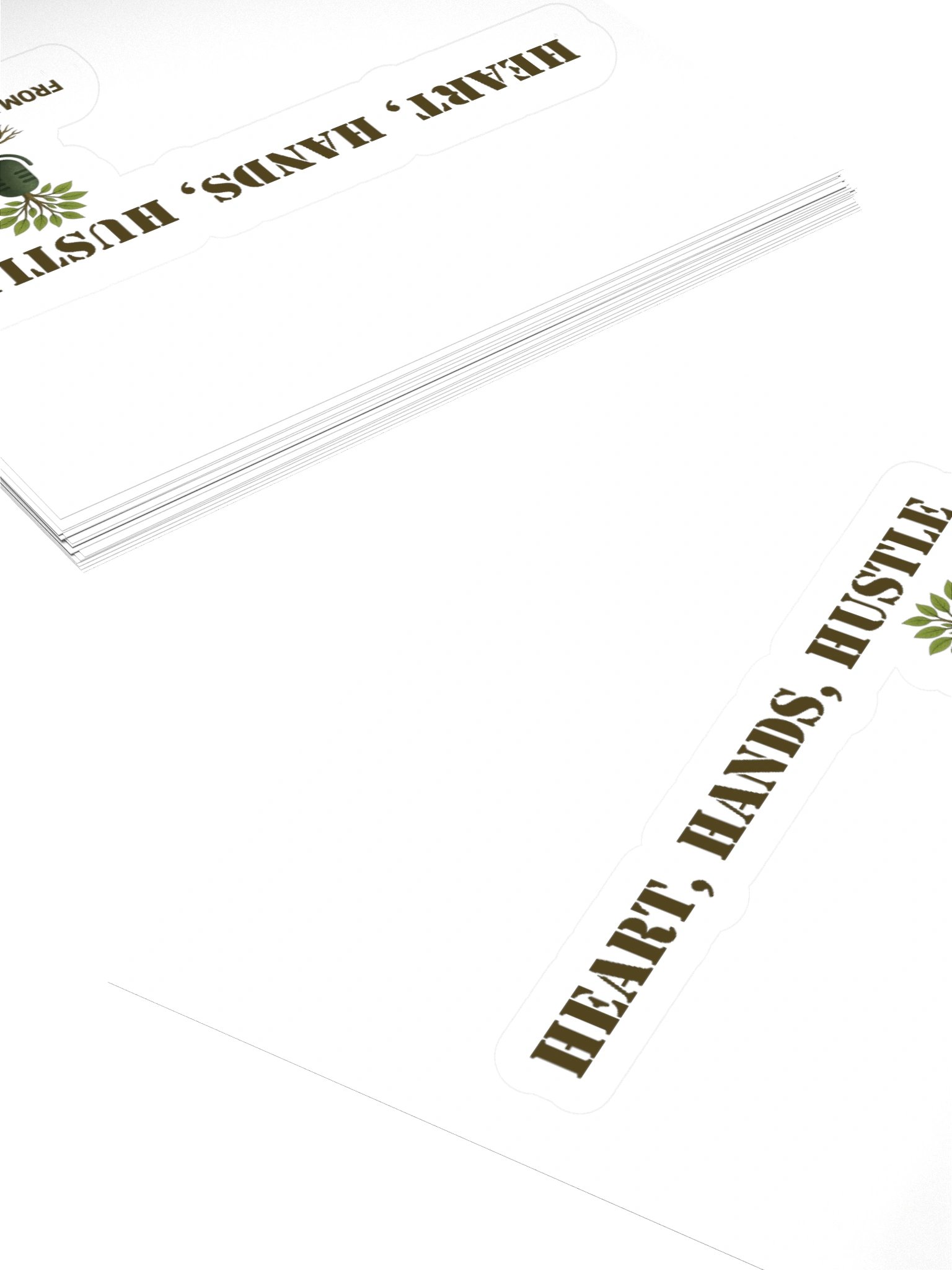 Heart Hands Hustle logo Kiss Cut Stickers product image (10)