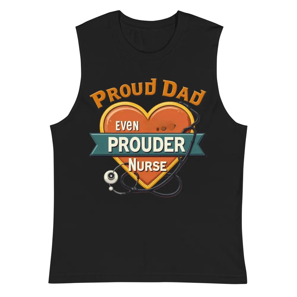 Proud Dad Even Prouder Nurse Heart Muscle Tank product image (3)