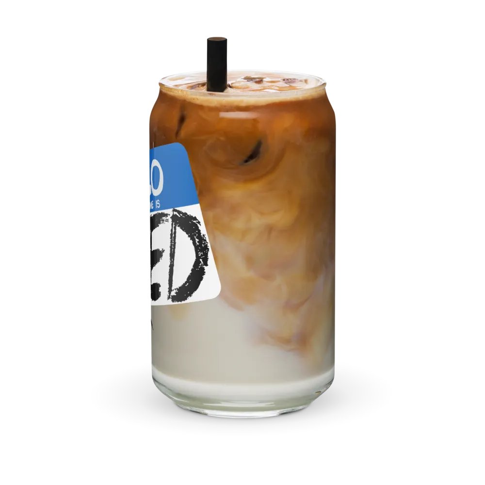 Hello My Name is Tired Can Glass product image (12)