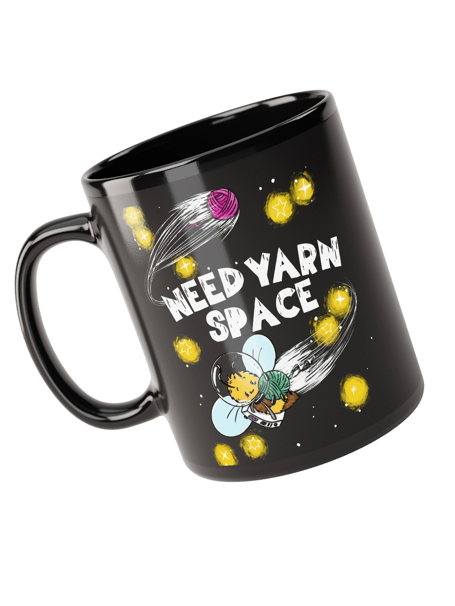 Need Yarn Space Black Mug | 11oz | 15oz product image (5)