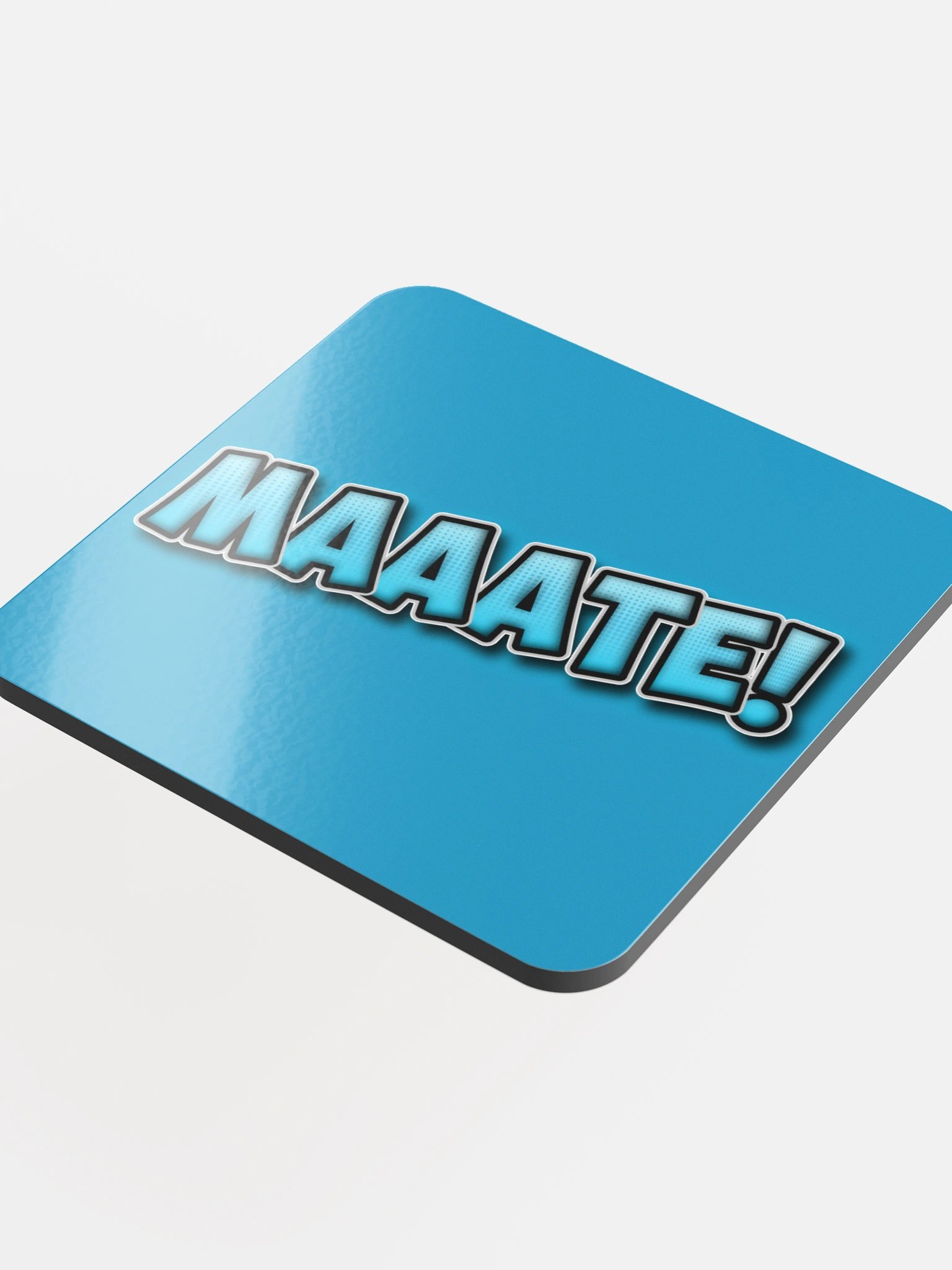 Funky 'MAAATE!' Glossed Cork Coaster product image (4)