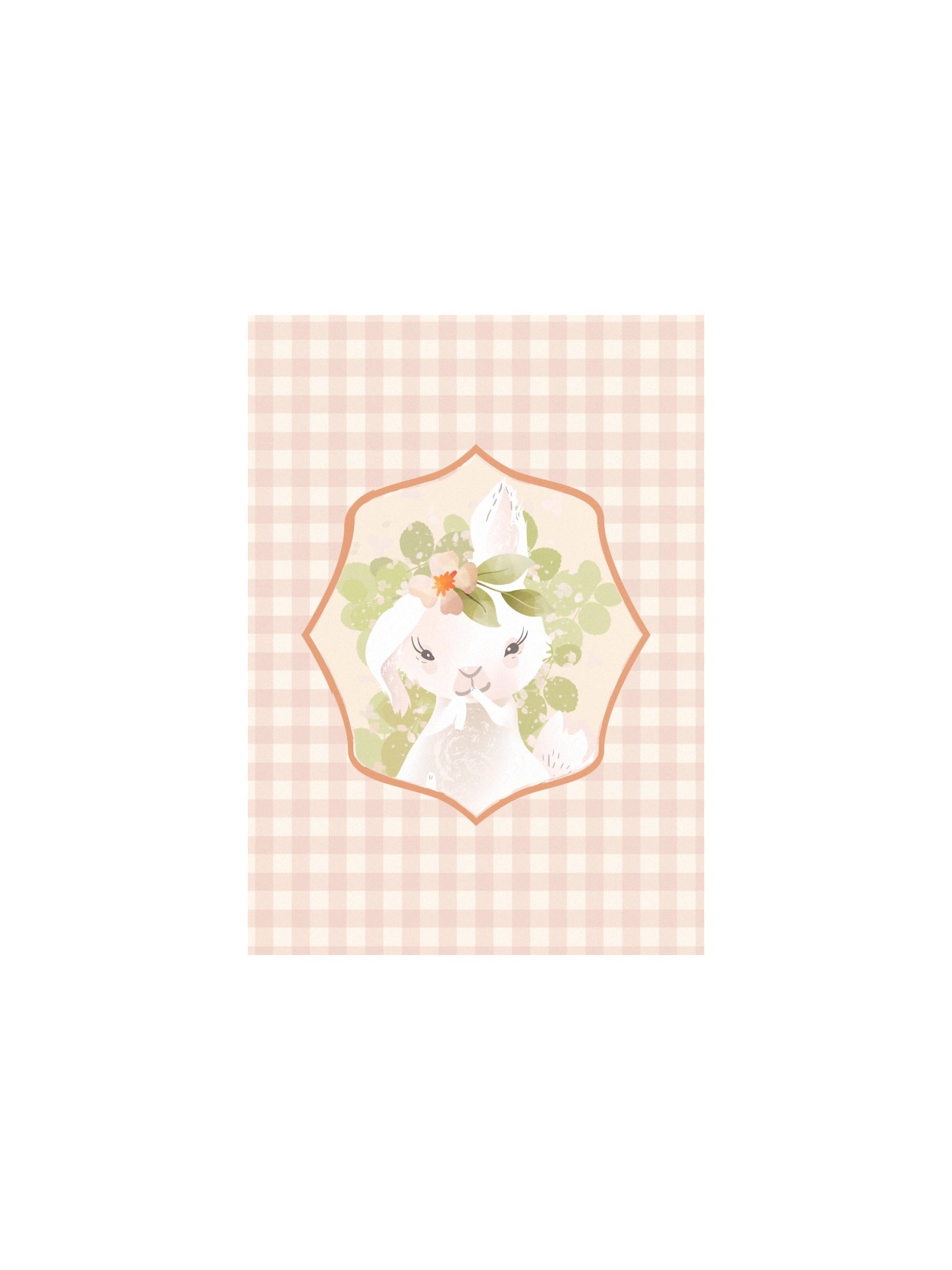 Sweet Cheeky Rabbit Gingham Print product image (2)