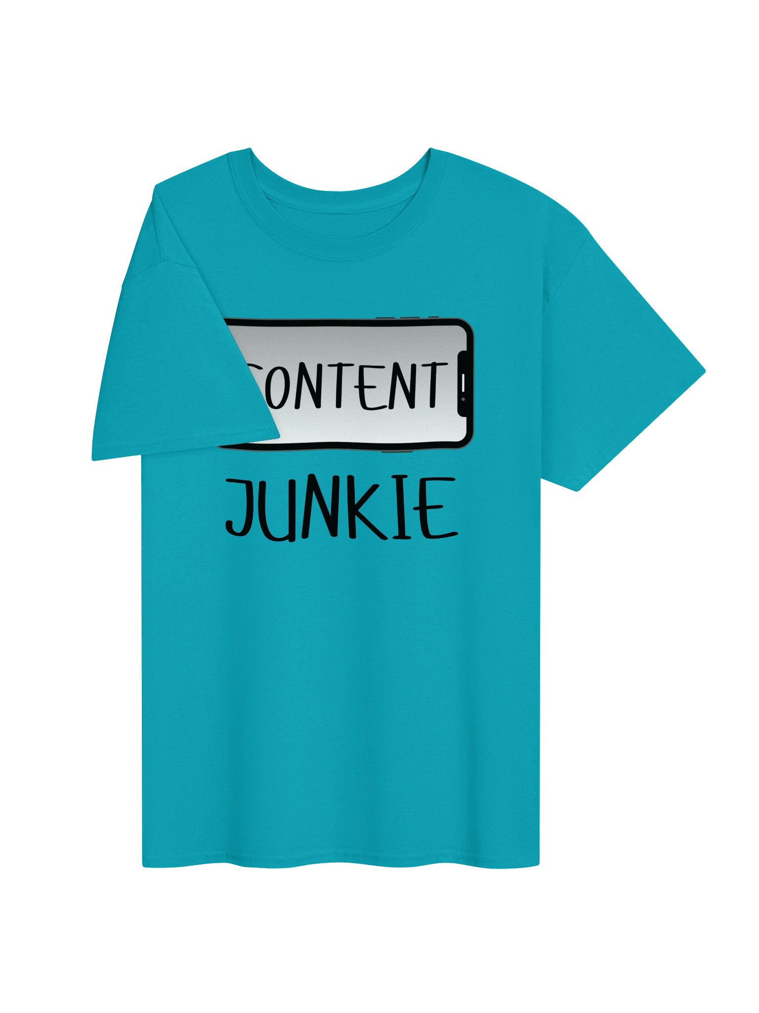 Content Junkie T-Shirt Teal Cotton product image (3)