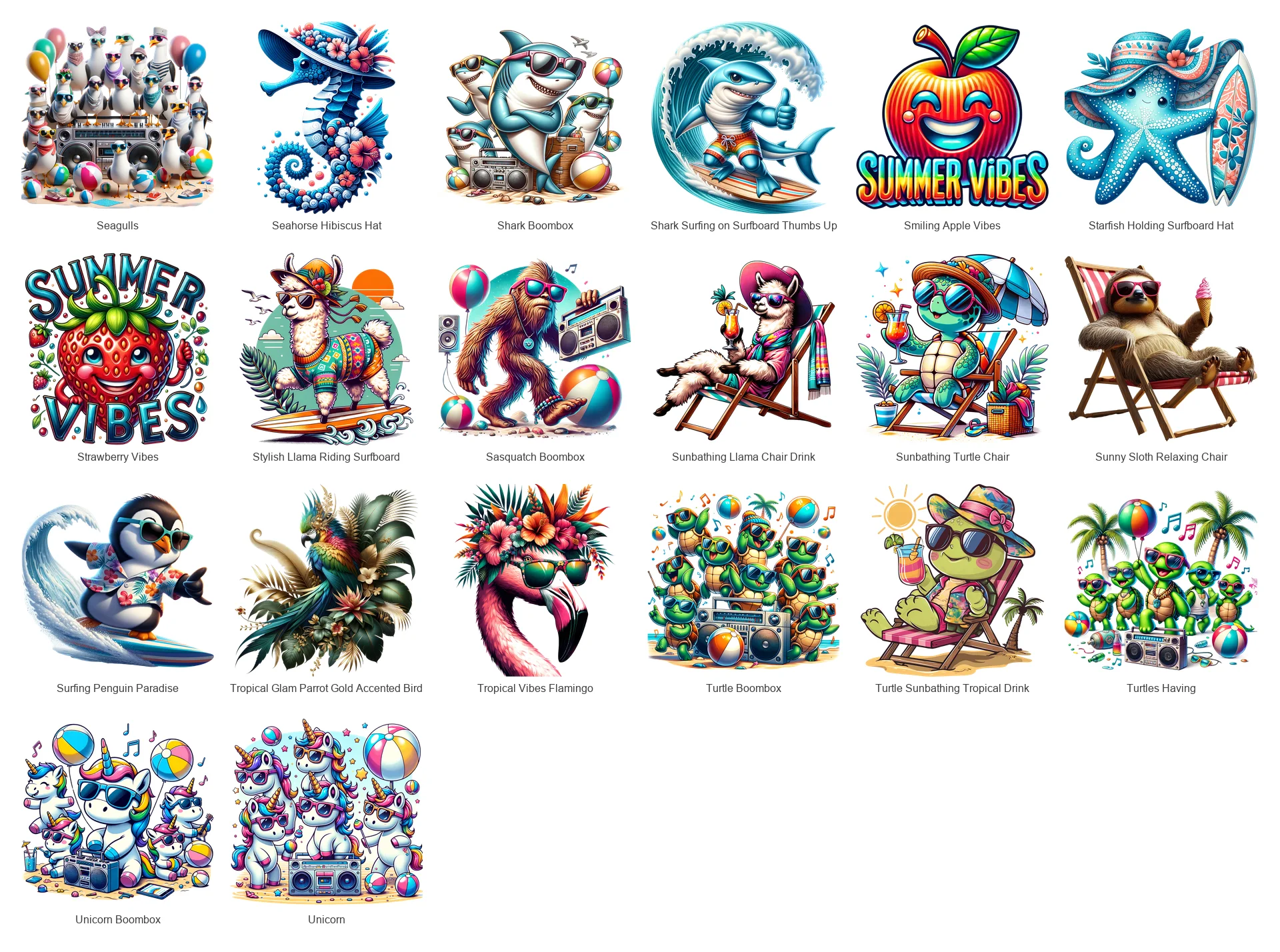 Beach & Summer PNG Bundle Vol 2 | 67 Designs | Commercial Use | Sublimation Clipart product image (4)
