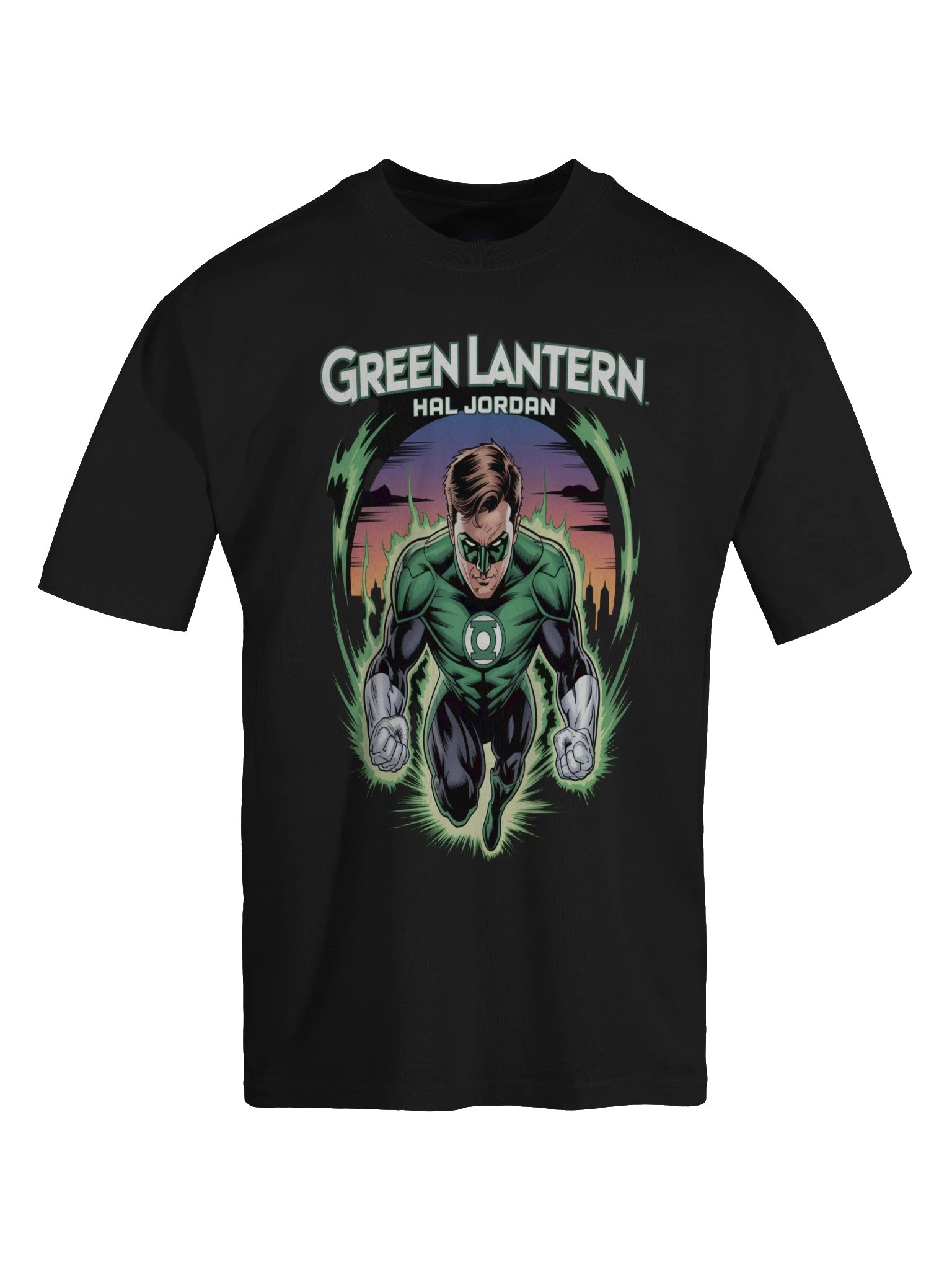 Dusk's Defiance: Hal Jordan Green Lantern Oversized Faded T-Shirt product image (1)