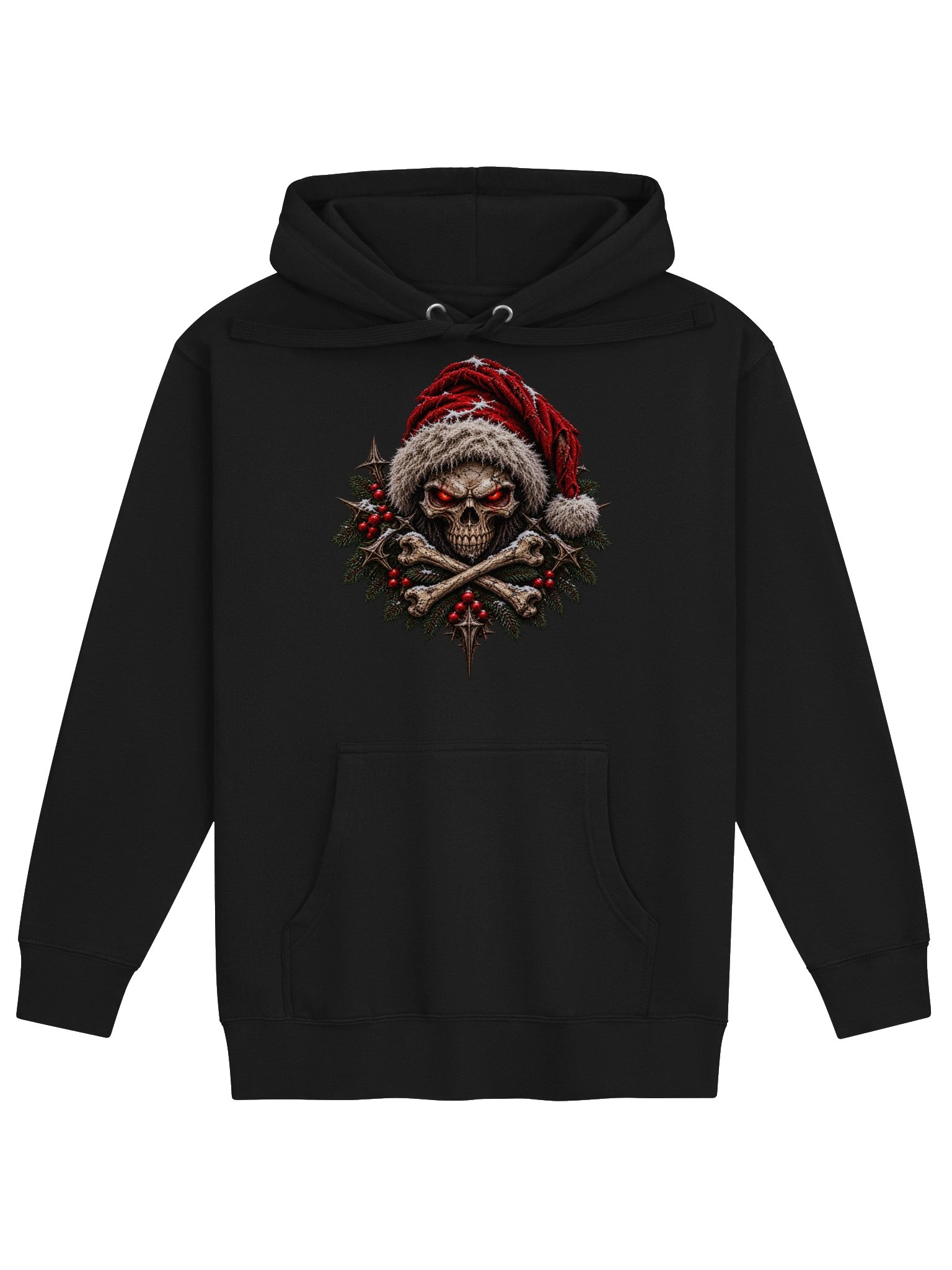 Santa Skull Holiday Hoodie | Dark Christmas Streetwear product image (1)