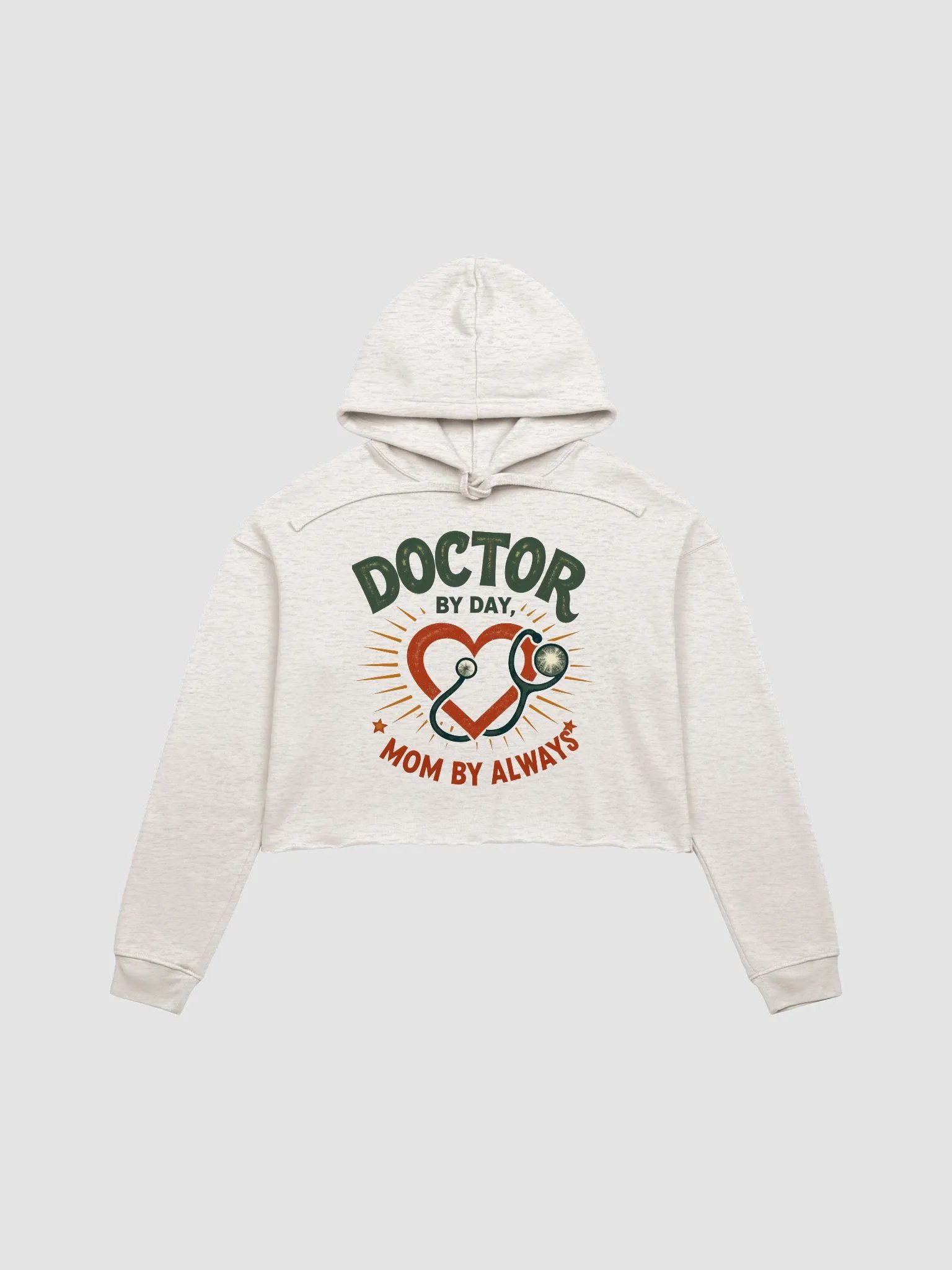 Heartfelt Doctor Mom Crop Hoodie product image (3)