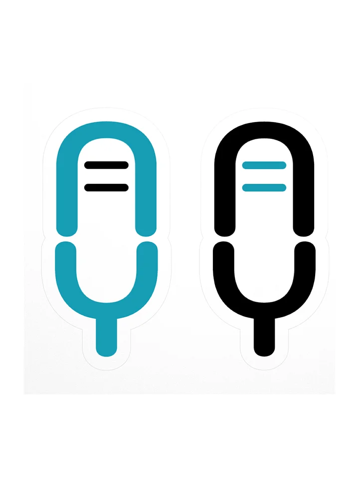 FunnyNFarbsy Microphone Logo Kiss Cut Stickers Set product image (1)