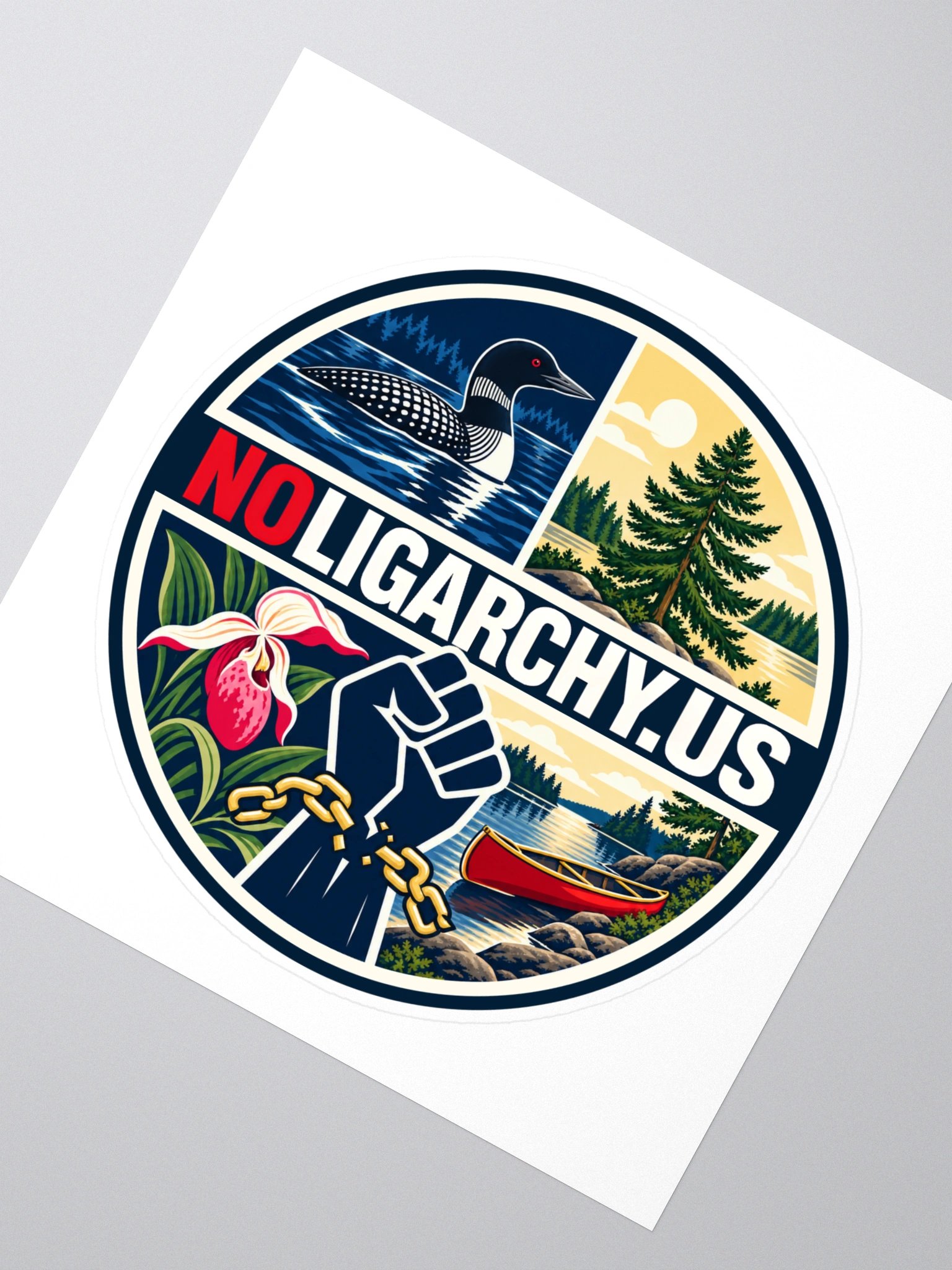 Minnesota NOLIGARCHY.US sticker product image (2)