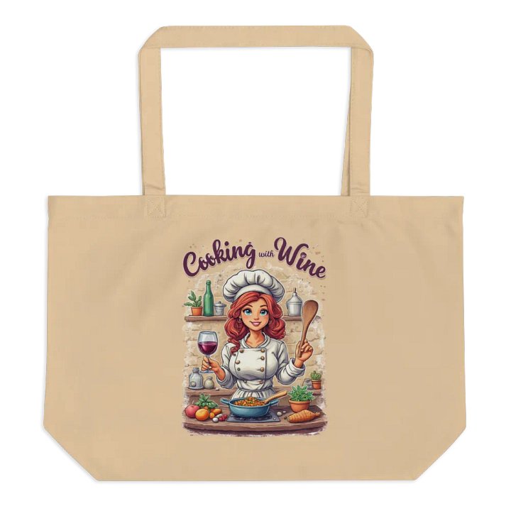 Cooking With Wine Organic Tote Bag product image (1)