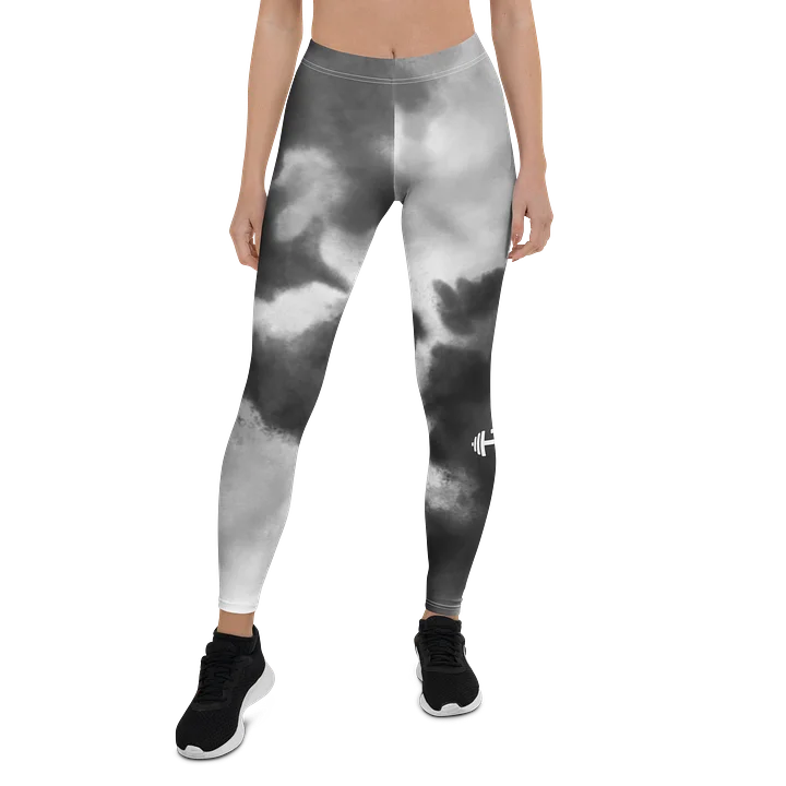 His House Womens Performance Leggings - B&W Tie Dye product image (1)