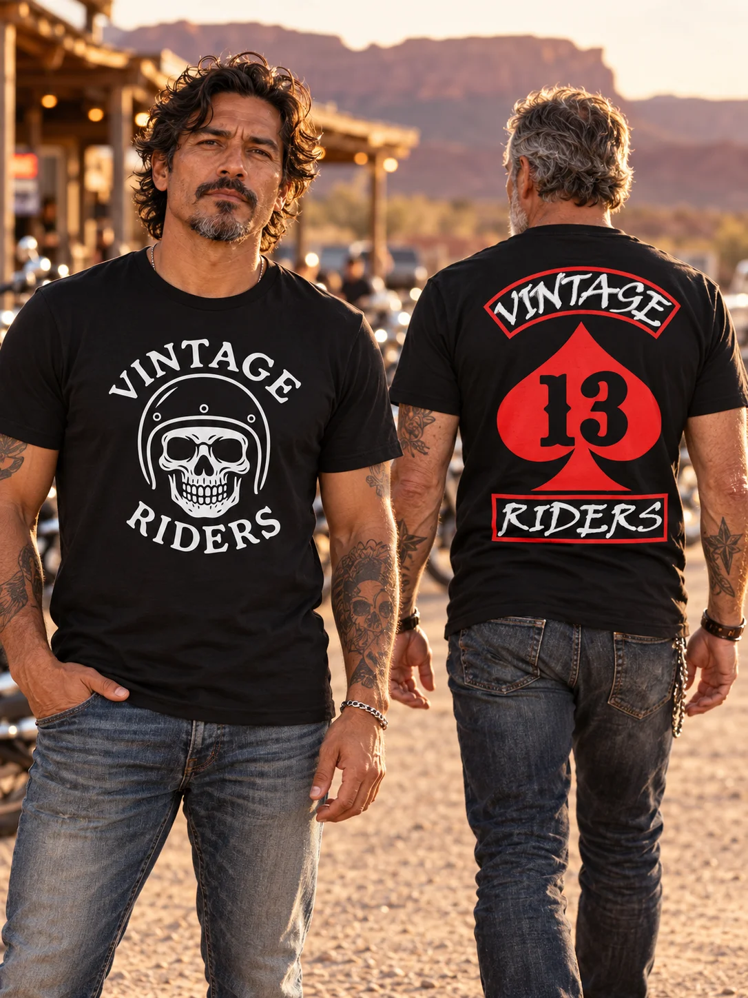 Death Stares Back + Vintage Riders 13 — Bella+Canvas Unisex Supersoft Tee product image (1)
