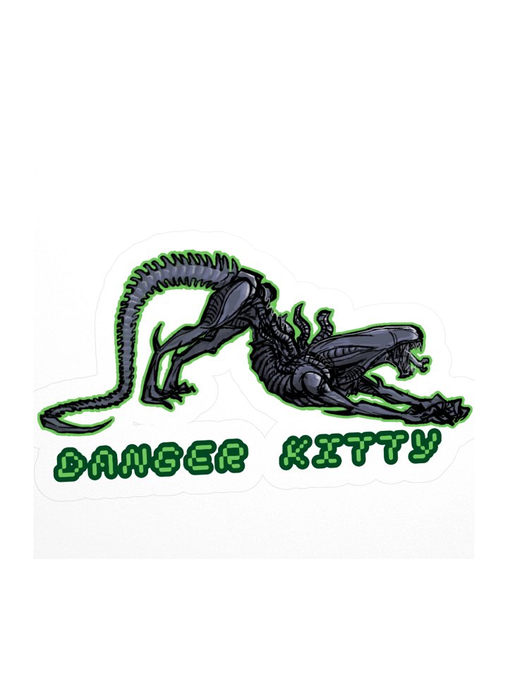 Alien Kitty Kiss Cut Stickers product image (1)
