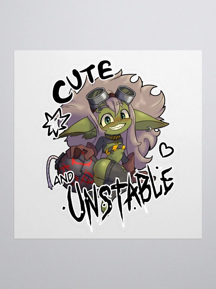 Cute and Unstable Sticker product image (1)