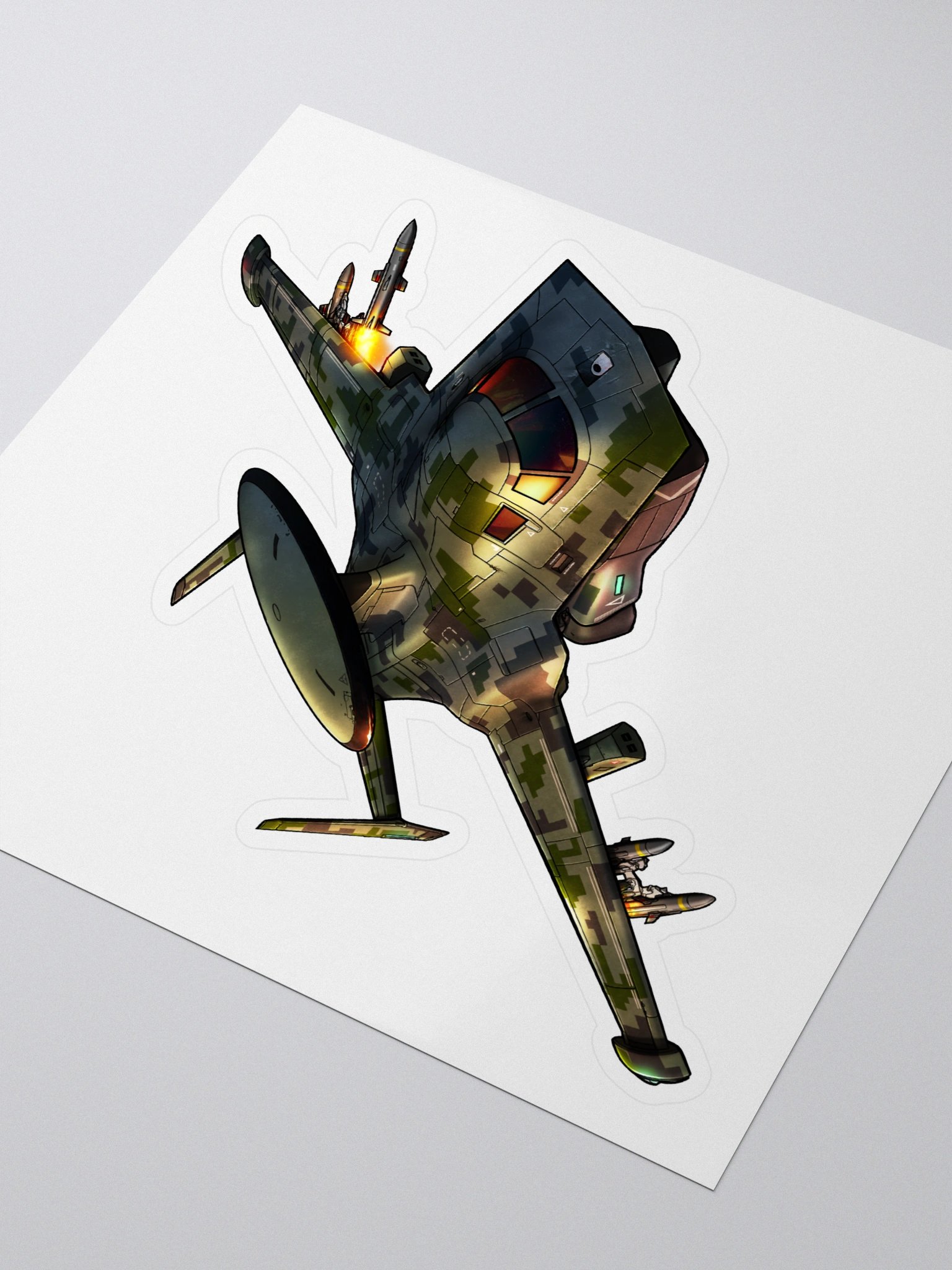 Medusa - Green Digicamo (5.5 inch Sticker) product image (3)