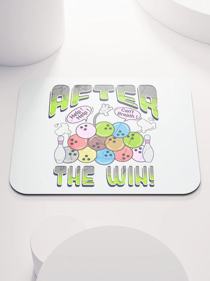 After The Win Bowling Ball Whimsical Mouse Pad product image (1)