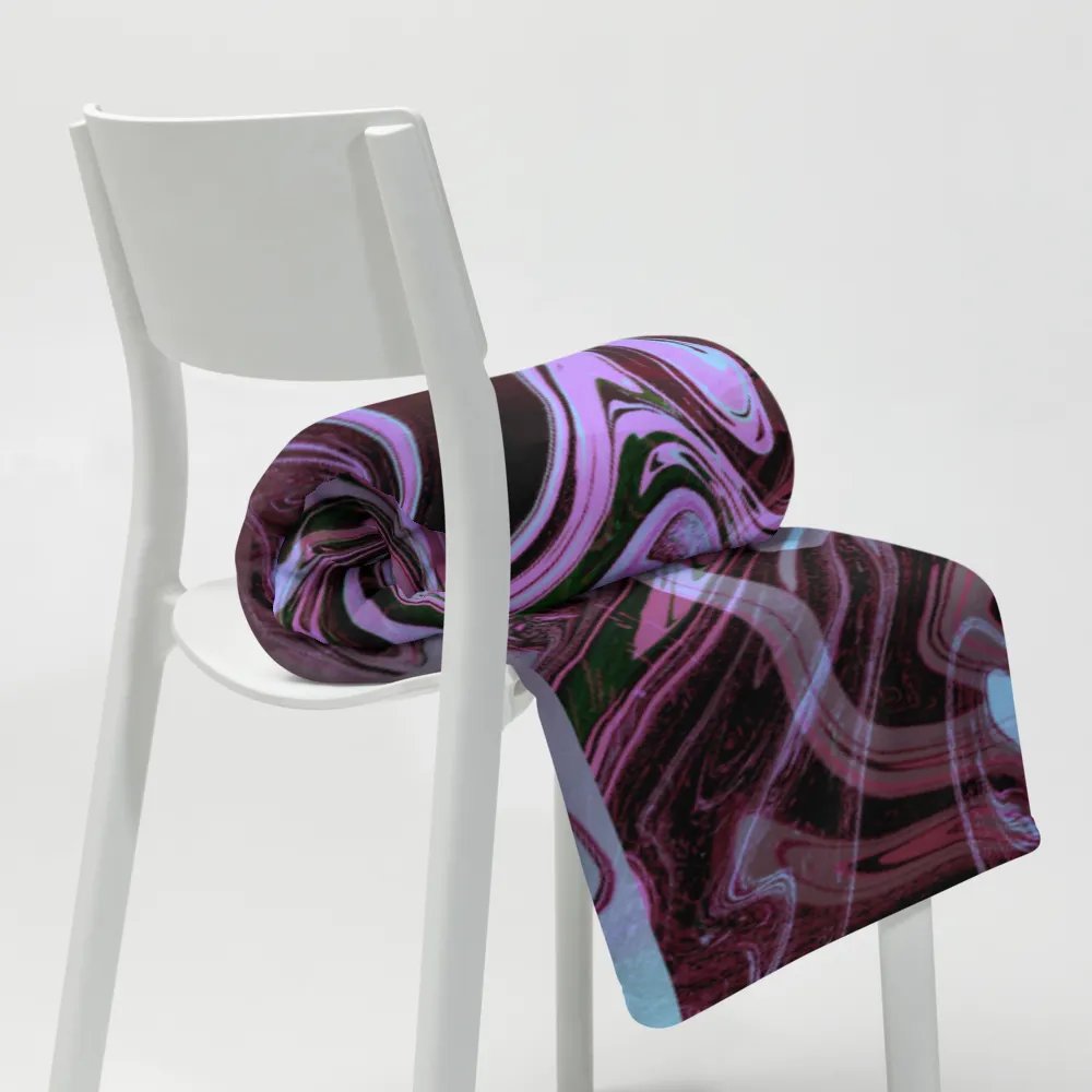 Pink, Black and Blue Swarm Pattern Urban Design Throw Blanket product image (20)
