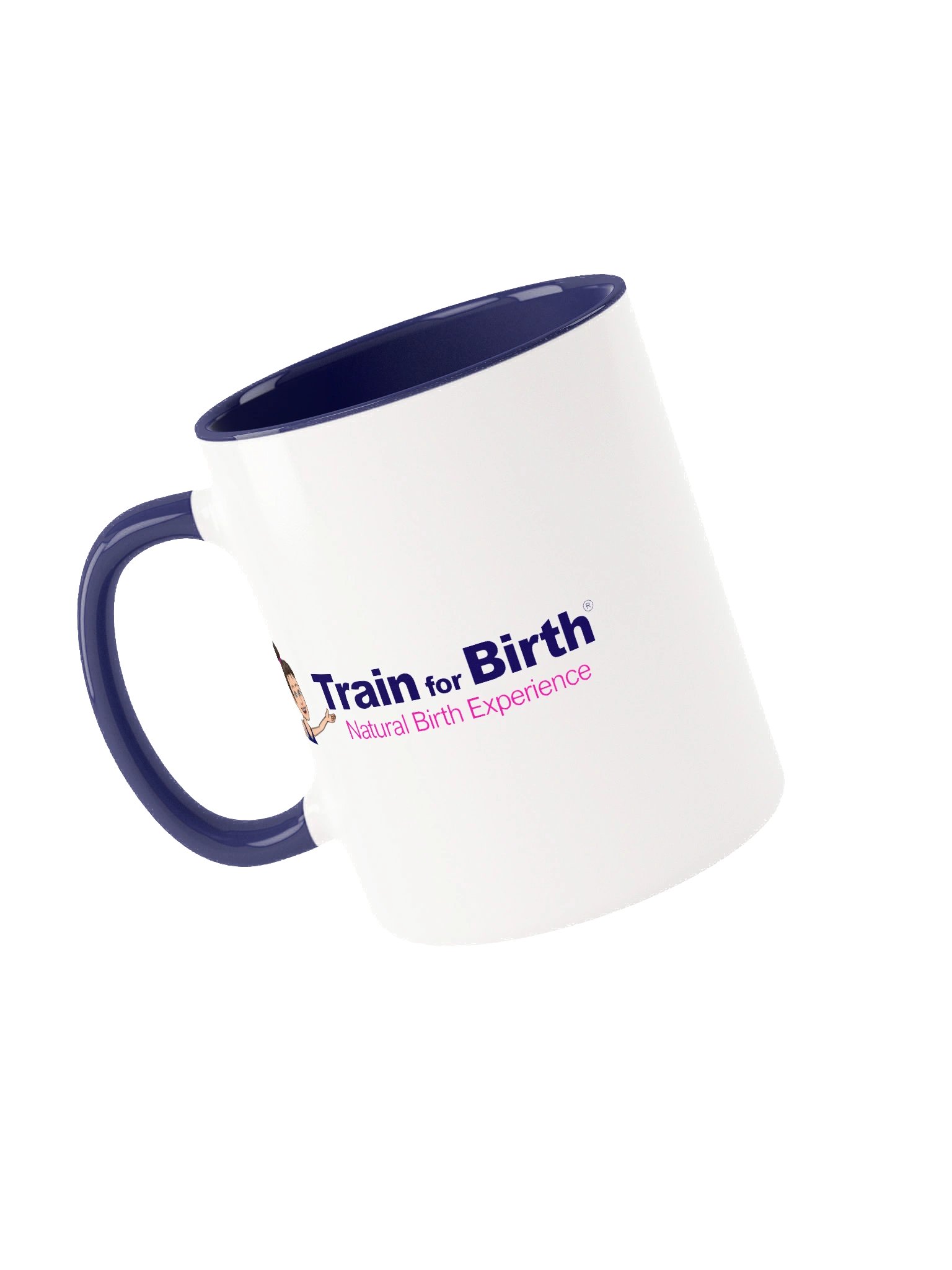 Train for Birth® Ceramic 11oz White/Navy Mug product image (3)