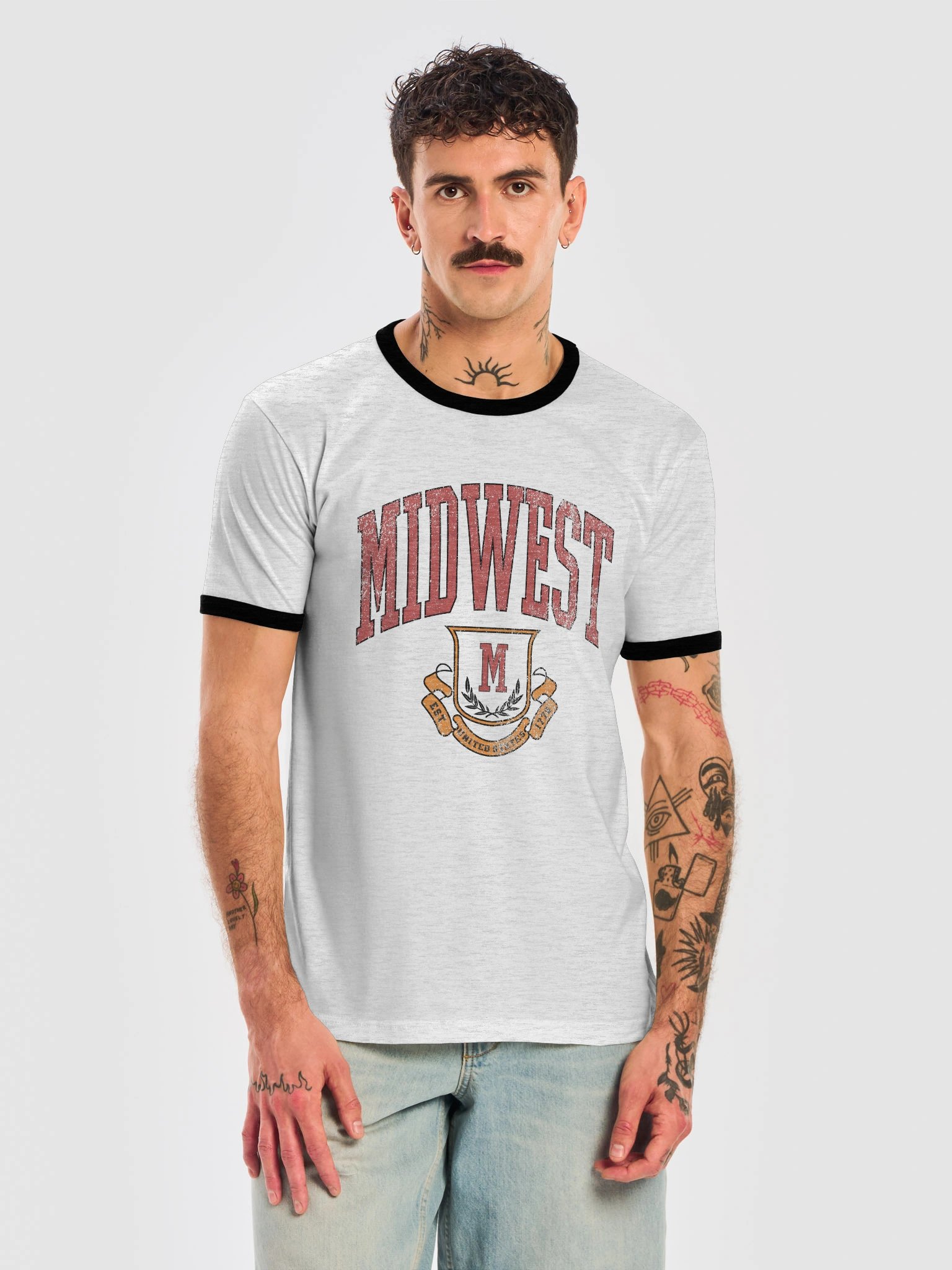 Midwest Vintage Shield Ringer Tee product image (5)