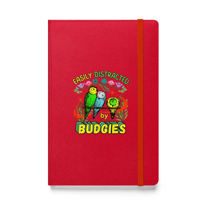 Easily Distracted By Budgies Hardcover Journal product image (1)