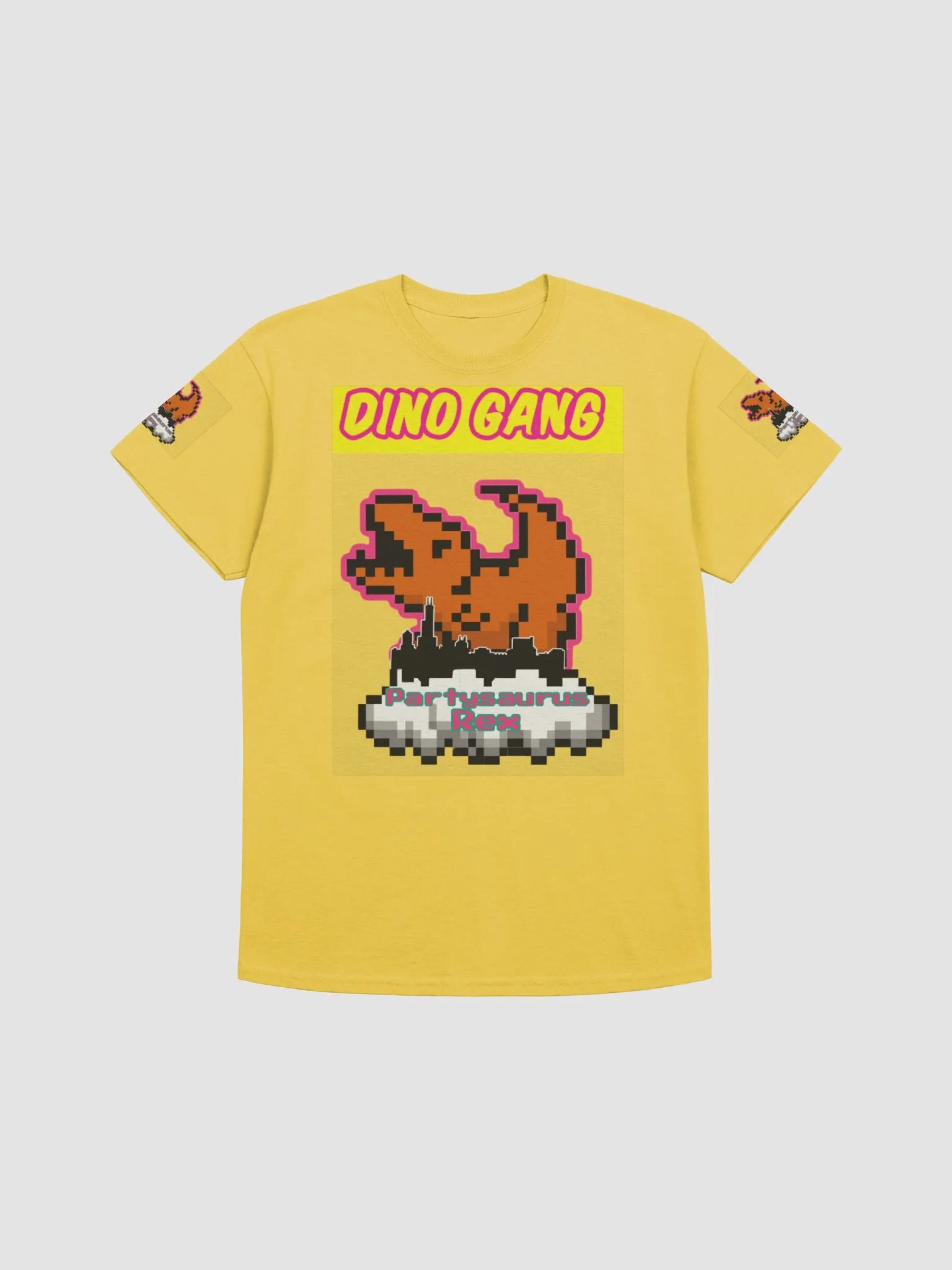 8 Bit Partysaurus Rex Tee Yellow product image (1)