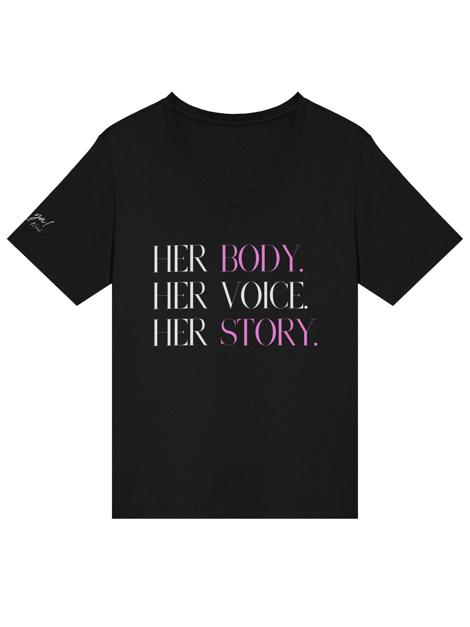 Her Body. Her Voice. Her Story (v-neck) product image (1)