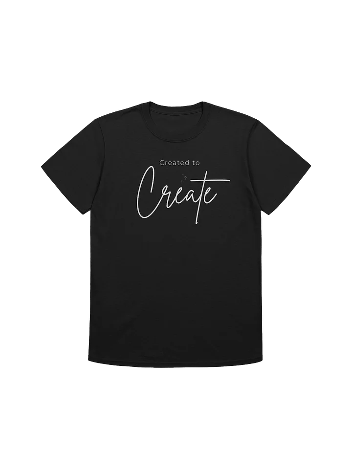 Created to Create Black and White T-Shirt |Cristian Inspirational Shirt |Faith-Based Creative Tee product image (1)