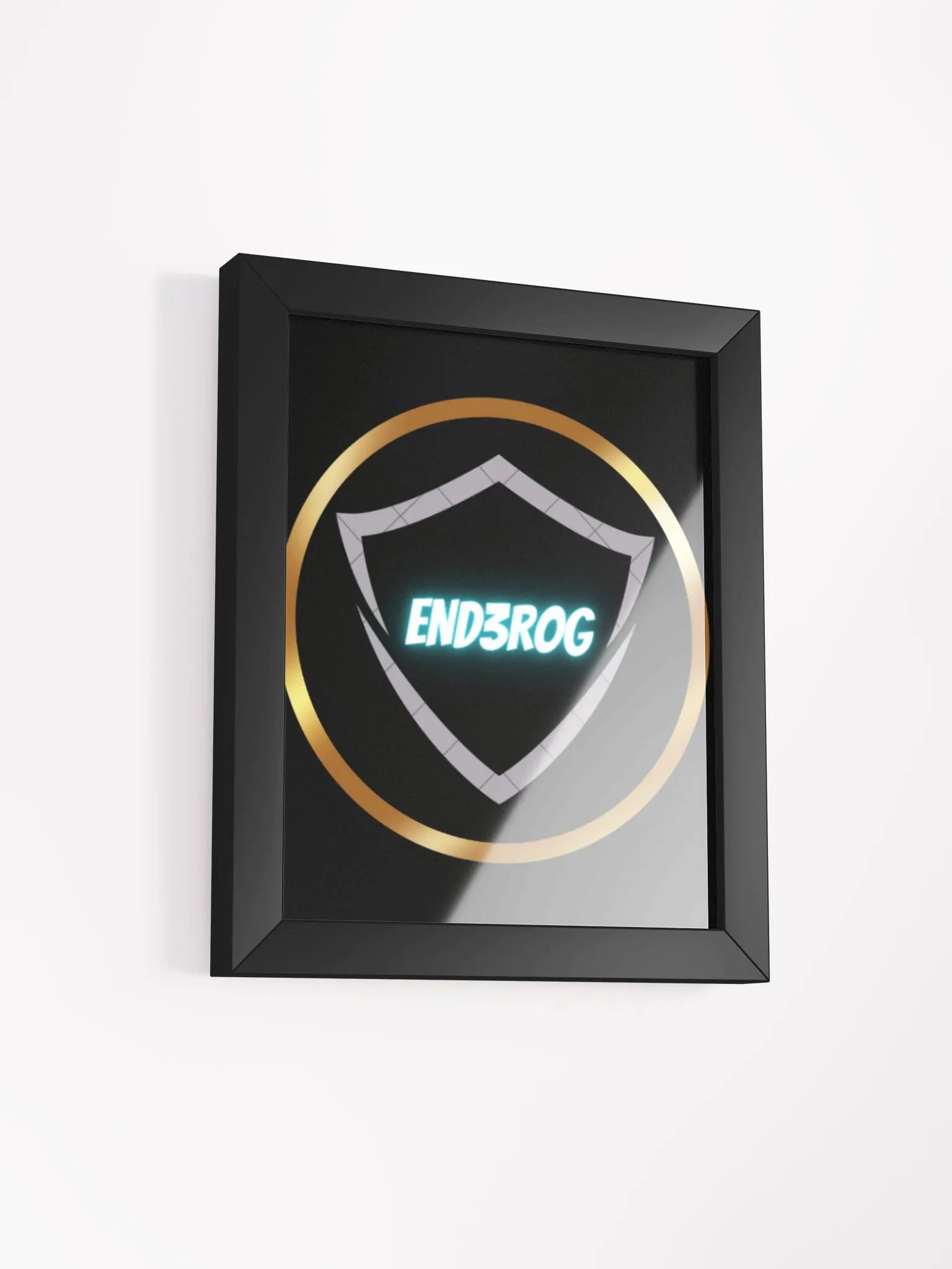 Neon Shield Emblem Framed Poster product image (48)