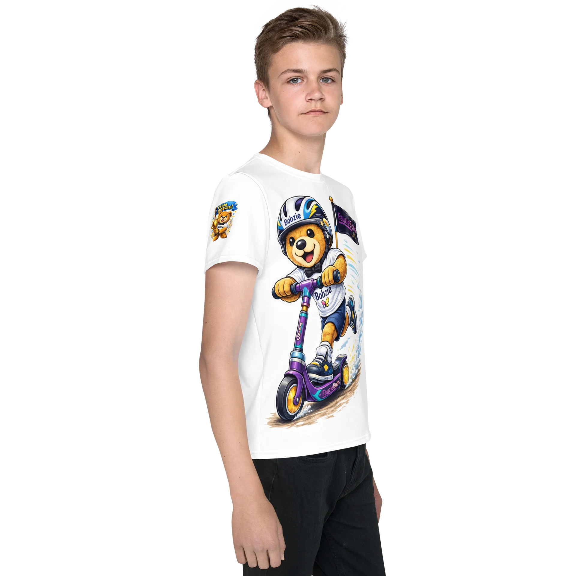 Bobzie Full Print Scooter Youth Tee | Stand Out Series by FayzieBobs product image (4)