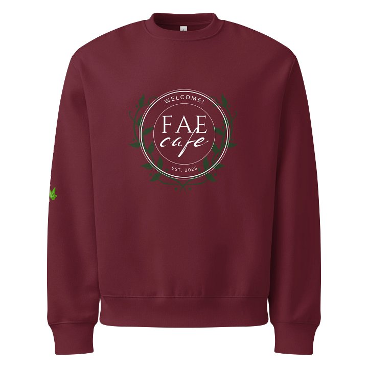Burgundy Fae Cafe Crewneck product image (1)