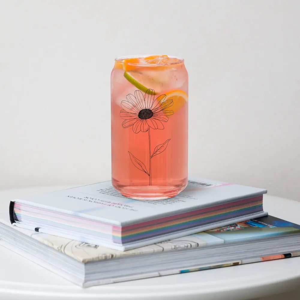Daisy Sip in Style: Can-Shaped Glass product image (4)
