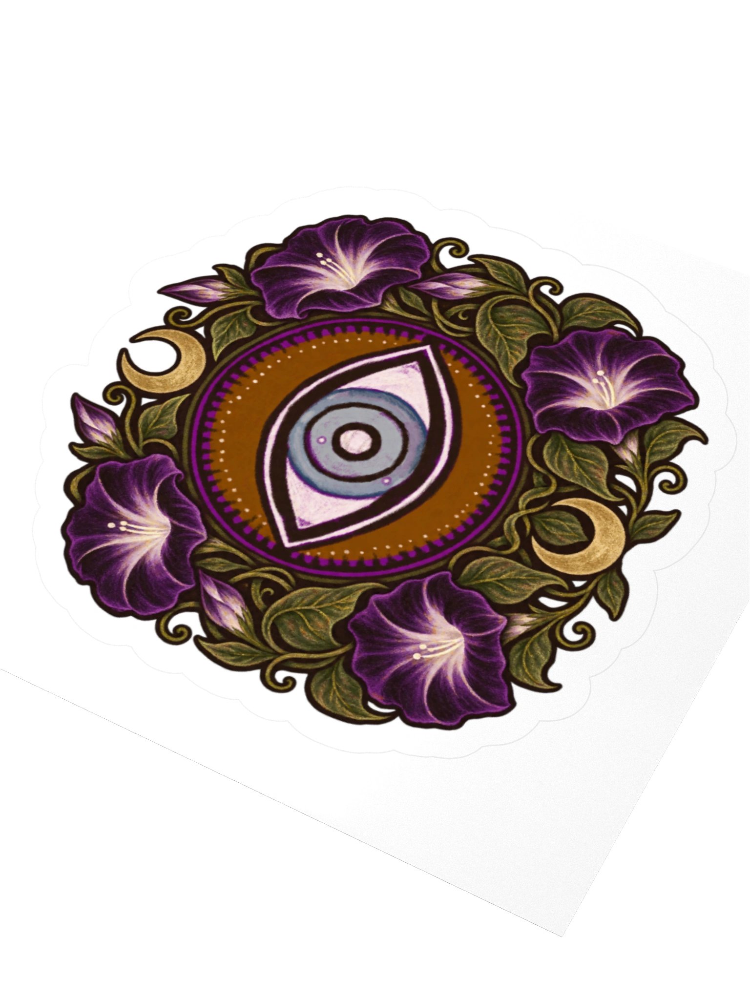 Mystic Eye Floral Emblem Kiss Cut Sticker product image (9)