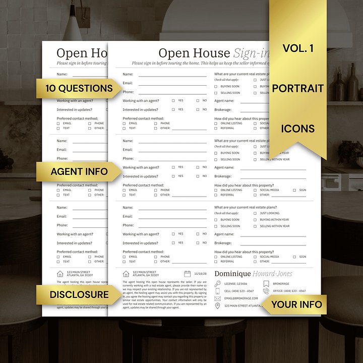 Real Estate Open House Sign-In Vol. 1 product image (2)